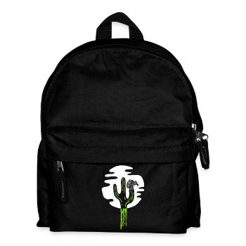 Cactus and vulture under the moon - Kids' Backpack - black - Front