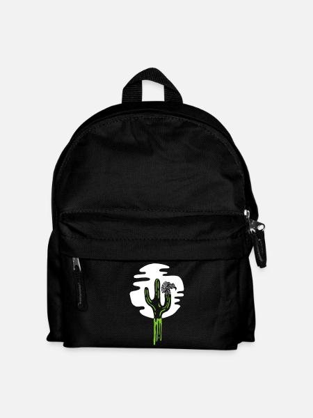 Cactus et vautour sous la lune - Sac à dos Enfant - noir