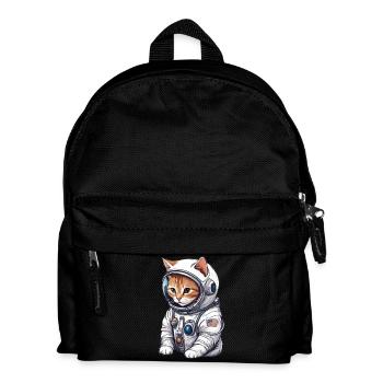 Cute cat as astronaut - Kids' Backpack - black - Front