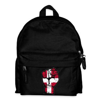 Dänemark Flagge Faust Hand Symbol used - Kinder Rucksack - Schwarz - Vorne