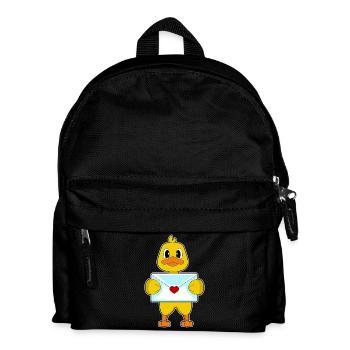 Ente Liebesbrief - Kinder Rucksack - Schwarz - Vorne