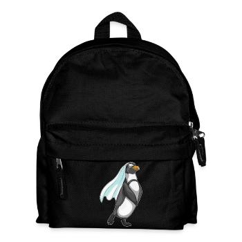 Penguin Bridal Veil Wedding - Kids' Backpack - black - Front