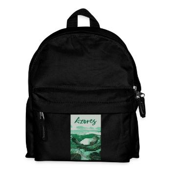 Illustration der Lagunen auf den Azoren, Portugal - Kinder Rucksack - Schwarz - Vorne