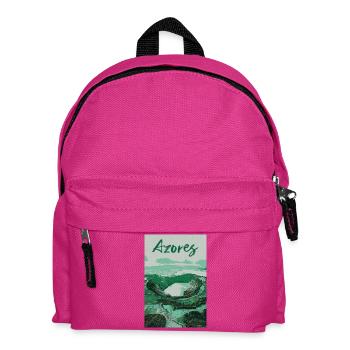 Illustration of the Lagoons in the Azores, Portugal - Kids' Backpack - fuchsia - Front