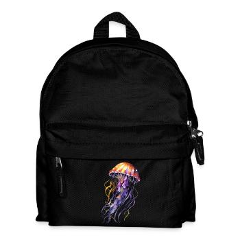 Qualle Aquarell - Kinder Rucksack - Schwarz - Vorne
