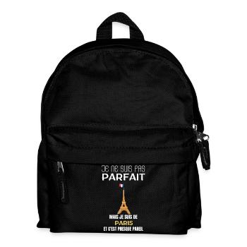 Je ne suis pas parfait Paris - Sac à dos Enfant - noir - Devant
