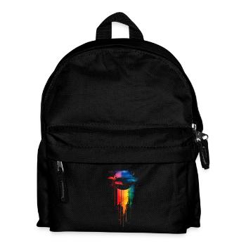 Subtle and Cool Dripping Pride Flag Rainbow Design - Kids' Backpack - black - Front