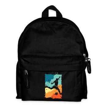 Joueur de football couleur explosion shot rétro vintage - Sac à dos Enfant - noir - Devant