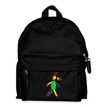 Hampelmann - Kinder Rucksack - Schwarz - Vorne