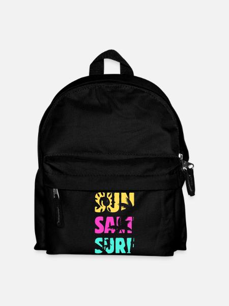 Été de surf salé au soleil - Sac à dos Enfant - noir
