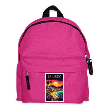 Jalisco Mexiko Sonnenuntergang Design - Kinder Rucksack - Fuchsia - Vorne