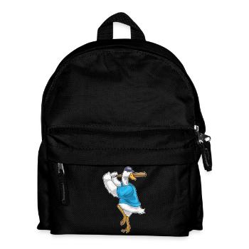 Ente Baseball Baseballschläger - Kinder Rucksack - Schwarz - Vorne