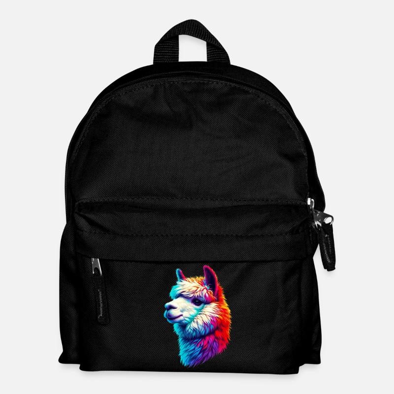 Alpaka - Kinder Rucksack - Schwarz