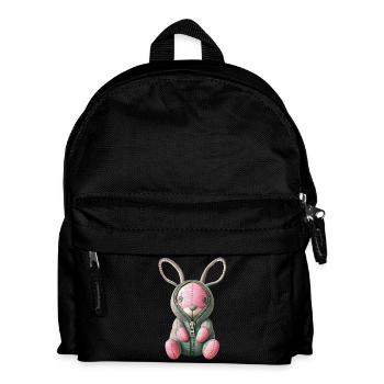 Rosa Häschen - Kinder Rucksack - Schwarz - Vorne