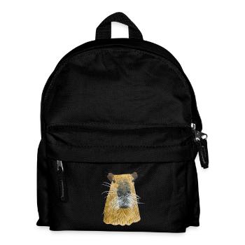 cute capybara capybara capibara guinea pig - Kids' Backpack - black - Front