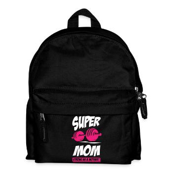 Super Mom Strong As a Mother - Kinder Rucksack - Schwarz - Vorne