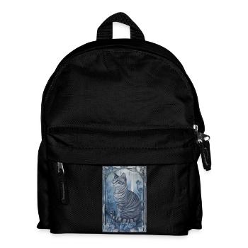 jayfeather jayfeather beautiful tabby cat gray - Kids' Backpack - black - Front