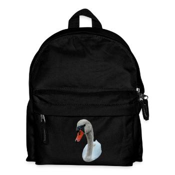 Starrender Schwan - Kinder Rucksack - Schwarz - Vorne