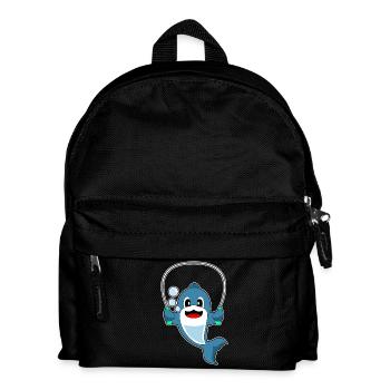 Delfin Seilspringen Springseil Fitness - Kinder Rucksack - Schwarz - Vorne