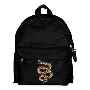 Lebendige Tarnschlange - Kinder Rucksack - Schwarz - Vorne