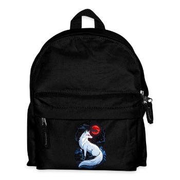 Polarfuchs - Kinder Rucksack - Schwarz - Vorne