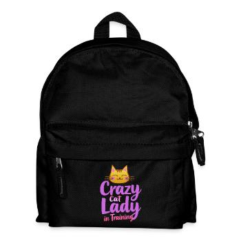 Dame folle des Chats - Crazy Cat Lady - Kids' Backpack - black - Front