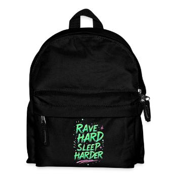 Motivierende Beleuchtung Rave Neon - Kinder Rucksack - Schwarz - Vorne