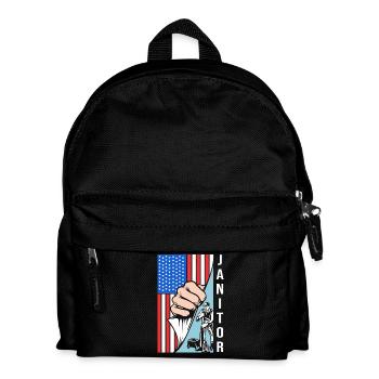 Hausmeister USA - Kinder Rucksack - Schwarz - Vorne