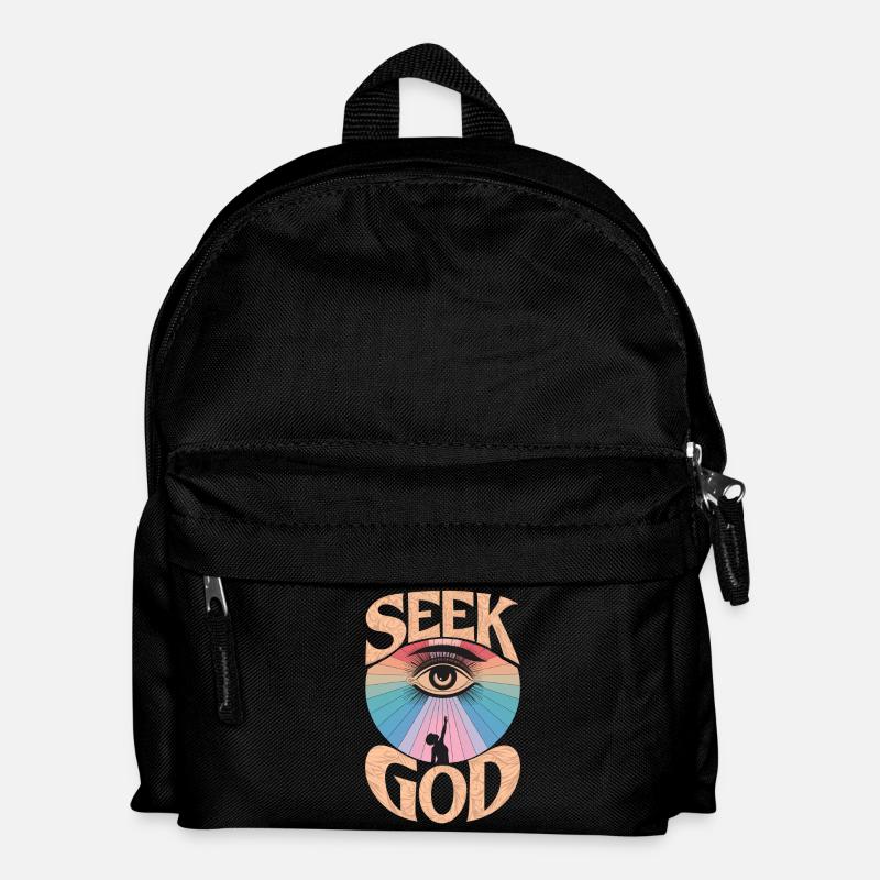 Seek God - Faithful Design - Kinder Rucksack - Schwarz