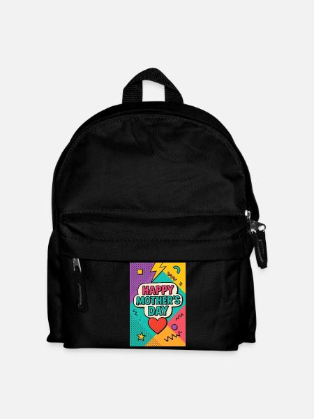Happy Mother's Day Retro 90s Style - Kids' Backpack - black