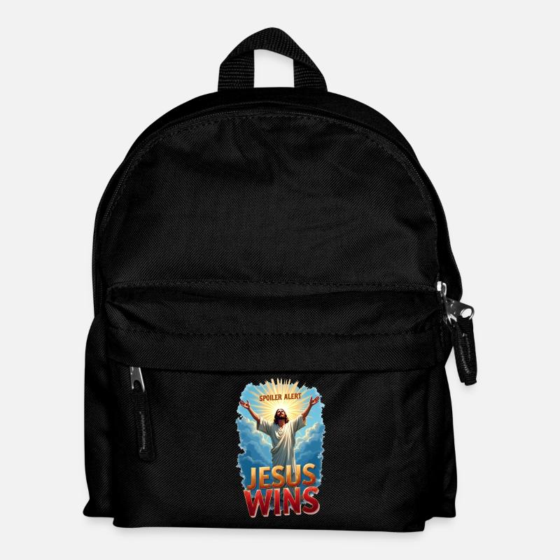 Spoiler Alert: Jesus Wins - Kids' Backpack - black