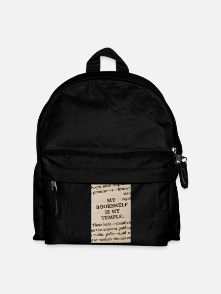 My bookshelf is my temple - Kids' Backpack - black
