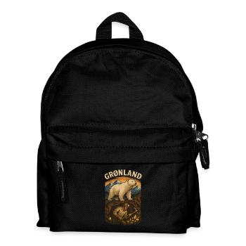 Grönland - Kinder Rucksack - Schwarz - Vorne