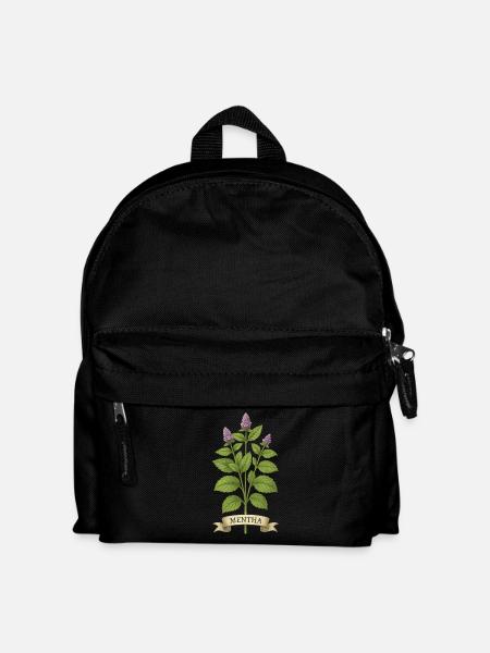 Mentha piperita | Frischer Atem der Natur - Kinder Rucksack - Schwarz