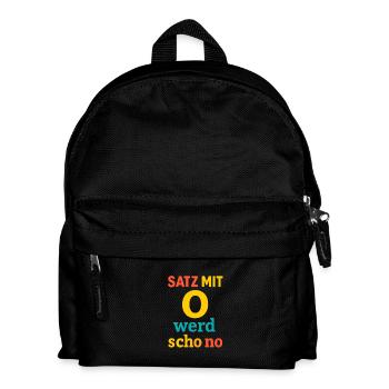 Satz mit O - Kinder Rucksack - Schwarz - Vorne