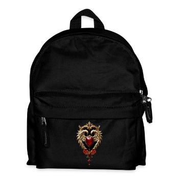 Elegance in red and gold - Kids' Backpack - black - Front