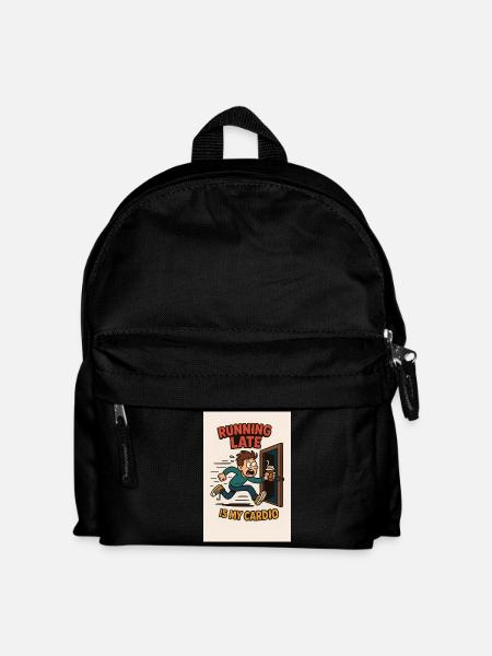 Running Late Is My Cardio Design - Kids' Backpack - black