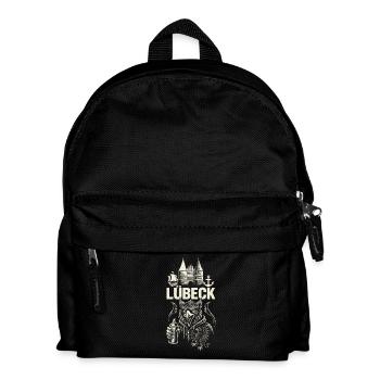 Lübeck Streetvibes - Kinder Rucksack - Schwarz - Vorne