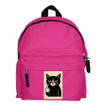 Grumpy Kitten - Kids' Backpack - fuchsia - Front