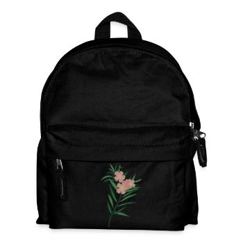 Rosa Zweig Oleander Blume - Kinder Rucksack - Schwarz - Vorne