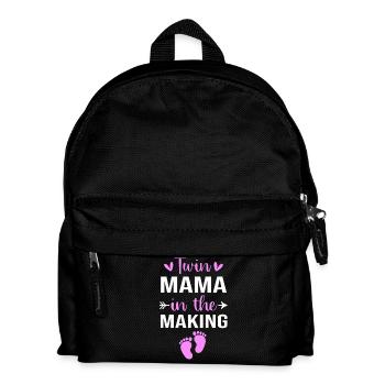 Zwilling Mutter Zwillinge Mama Geschenk - Kinder Rucksack - Schwarz - Vorne