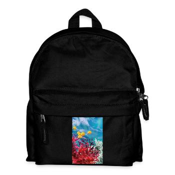 Monde sous-marin vibrant du récif corallien - Sac à dos Enfant - noir - Devant