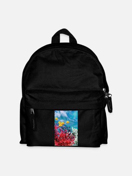Lebendige Korallenriff Unterwasserwelt - Kinder Rucksack - Schwarz