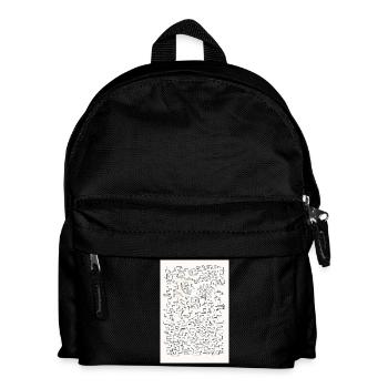 Labyrinthe rétro - Sac à dos Enfant - noir - Devant