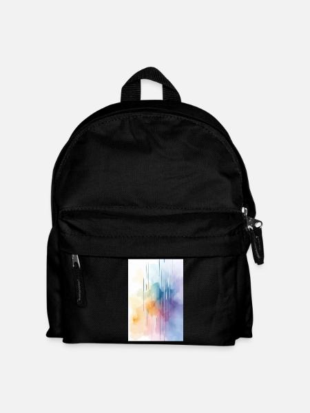 Watercolors Abstract, Watercolor Art Colored - Kids' Backpack - black