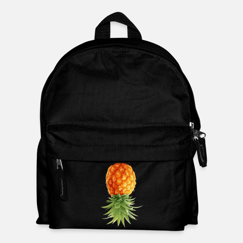 Ananas steht Kopf - Kinder Rucksack - Schwarz