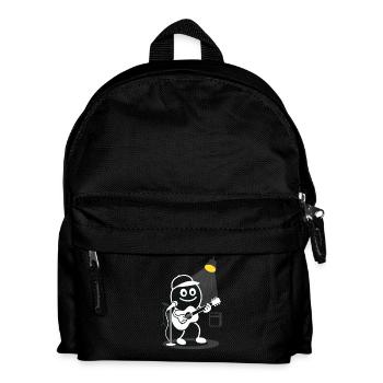 Ribbo spielt Gitarre mit Herz - Kinder Rucksack - Schwarz - Vorne