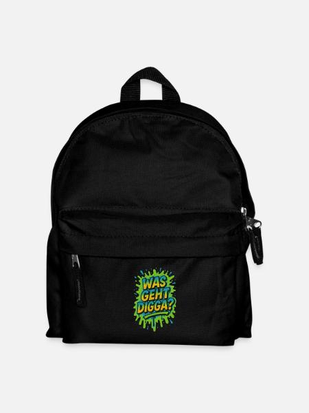 Was geht digga Jugendsprache - Kinder Rucksack - Schwarz