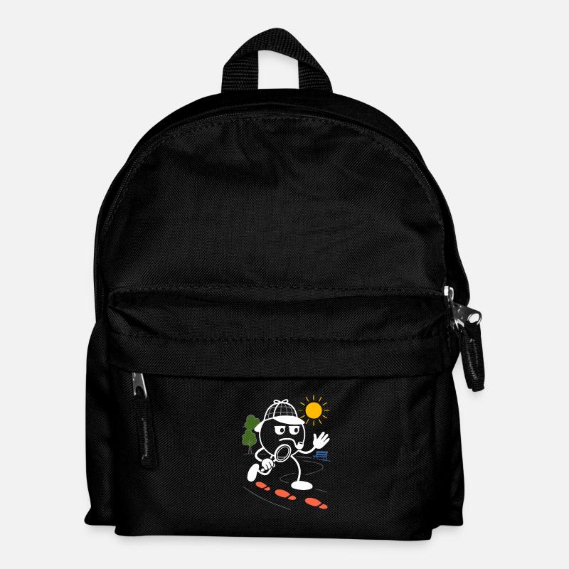 Ribbo als Detektiv auf Spurensuche - Kinder Rucksack - Schwarz
