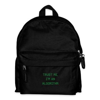 Trust me, I’m an Algorithm – Nerd & Programmierer  - Kinder Rucksack - Schwarz - Vorne